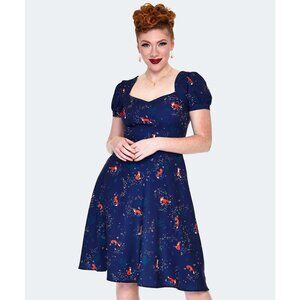 Voodoo Vixen Fox and Firefly Flare Dress NWT XL